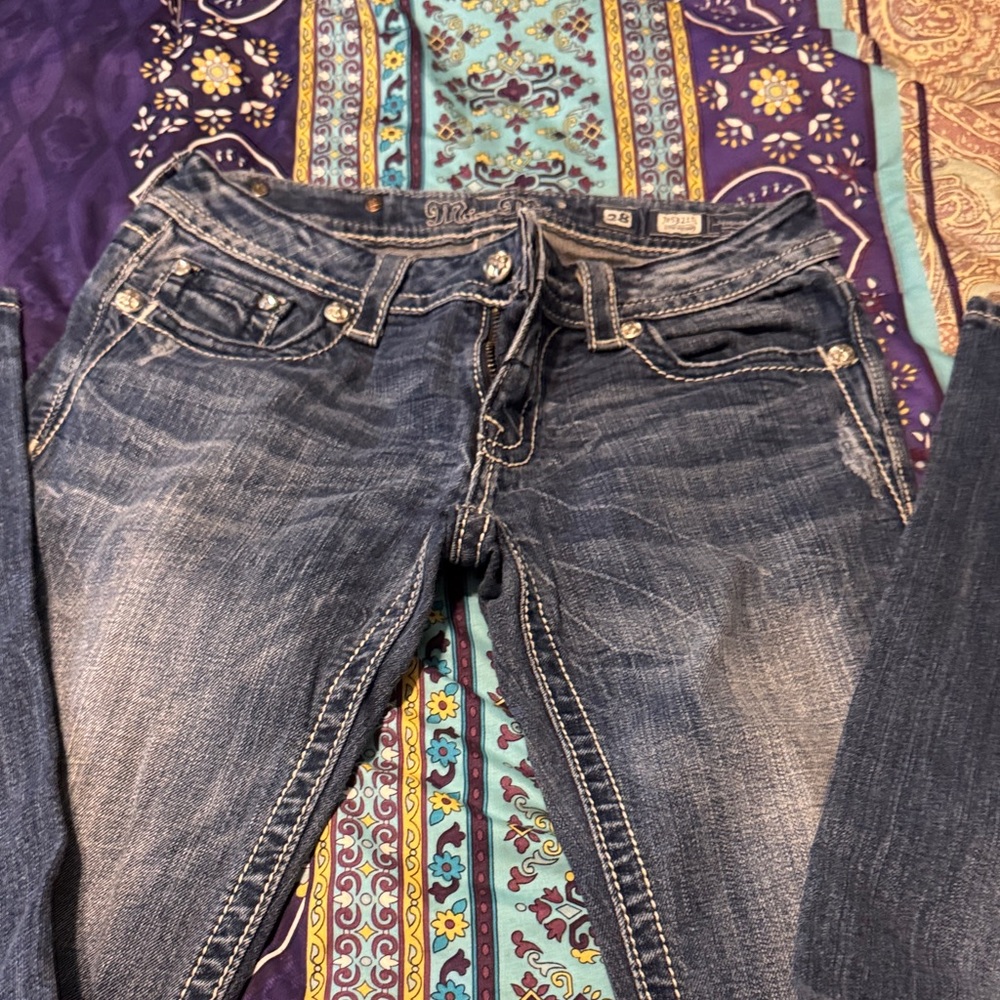 Miss Me Dark Blue Straight Leg Jeans